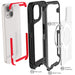 Clear Apple iPhone 15 MagSafe Phone Case Black