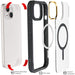 Silicone Apple iPhone 15 MagSafe Clear Phone Case Black