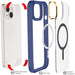 Blue Apple iPhone 15 Case Clear MagSafe