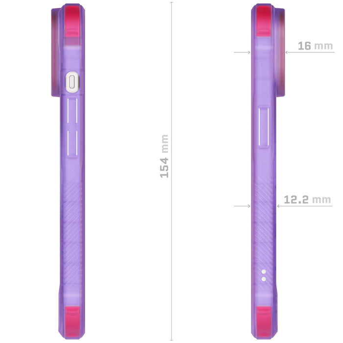 Purple iPhone 15 Plus Clear Case MagSafe