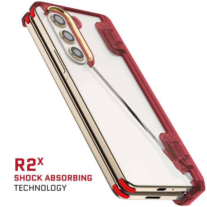 Samsung Fold 5 Red Case Clear