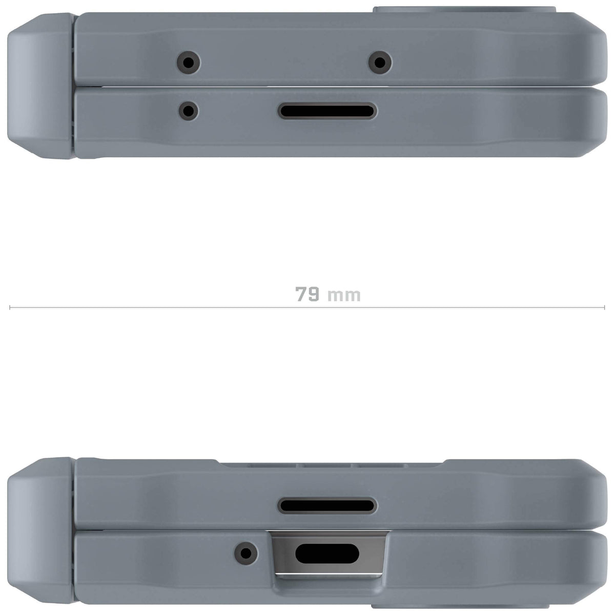 Fold 6 Protective Phone Case Gray Clear