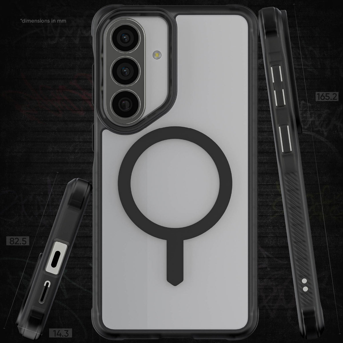 Galaxy S26 Plus Clear Case MagSafe Protective Phone Cover Magnetic Ring Shockproof Premium Smoke Matte