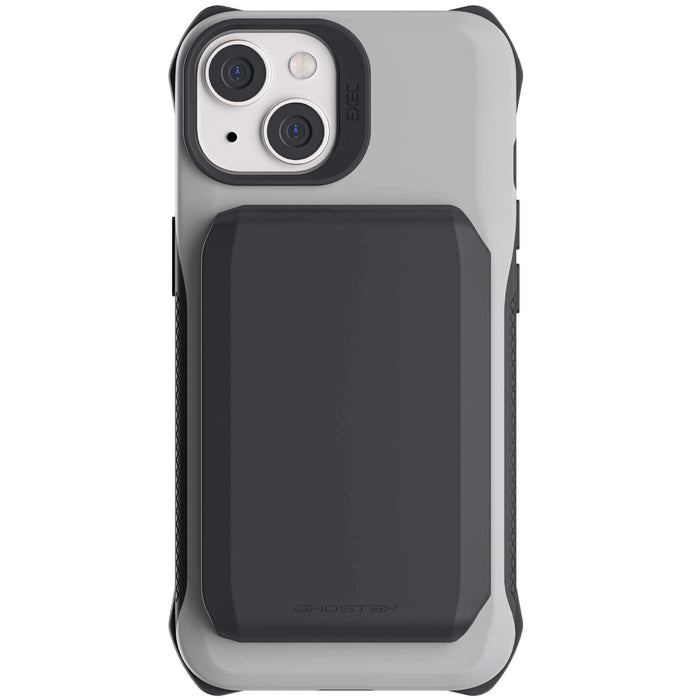 Apple iPhone 15 Wallet Case Grey Card Holder