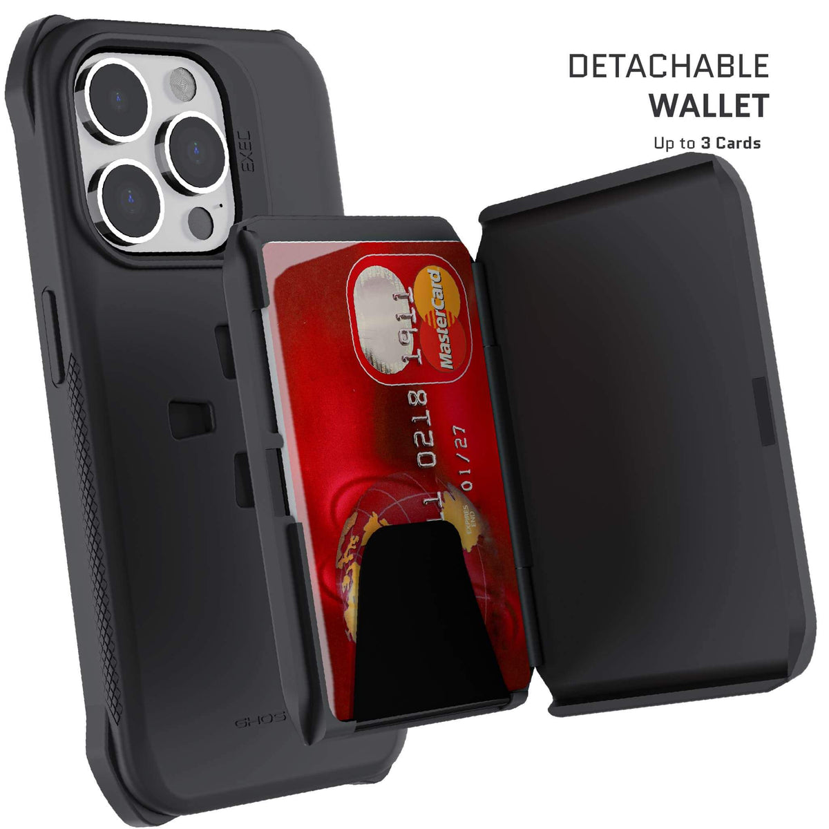 iPhone 15 Pro Wallet Case Black