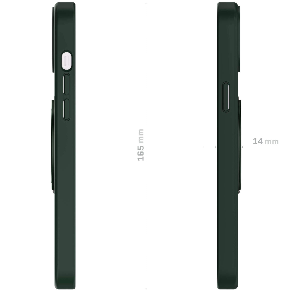 MagSafe iPhone 15 Plus Magnetic Ring Stand Phone Case Green