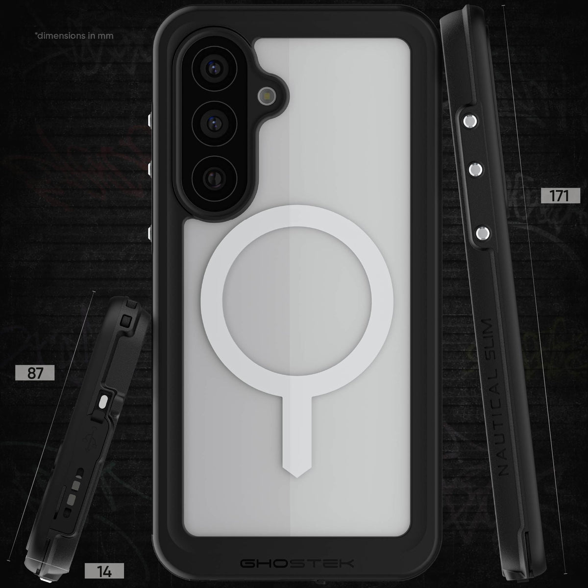 Galaxy S26 Plus Waterproof Case with Screen Protector and MagSafe Magnetic Ring Full Body Heavy Duty Protective Cover Shell