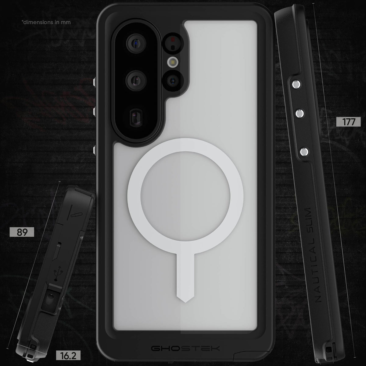 Galaxy S26 Ultra Case Waterproof with Screen Protector and MagSafe Magnetic Ring Full Body Heavy Duty Protective Cover Shell