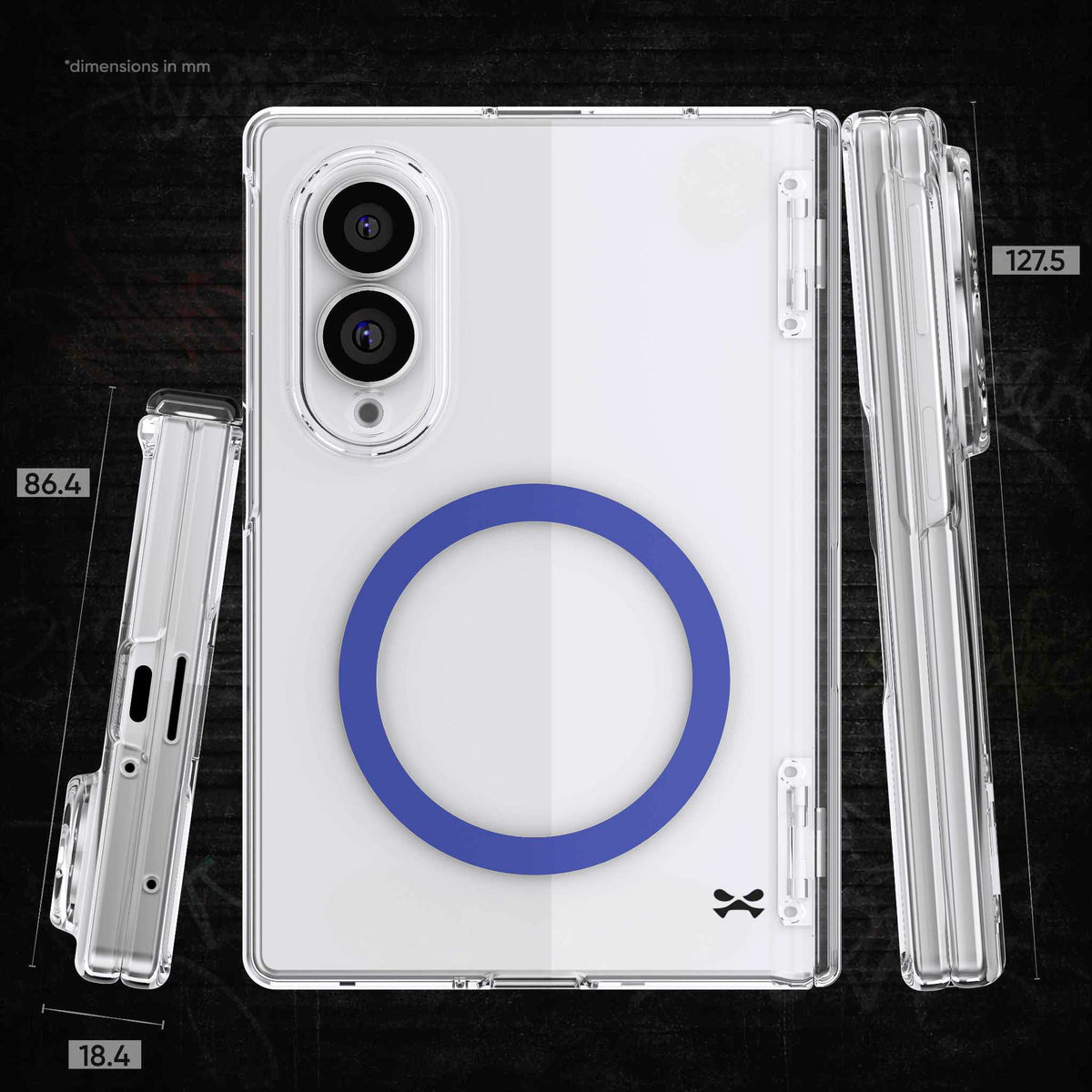 Samsung Galaxy Z Fold 8 Case Clear Blue