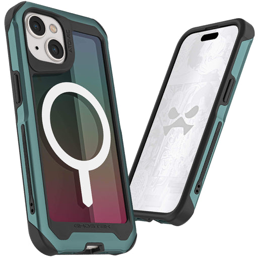 MagSafe iPhone 15 Clear Phone Case Green
