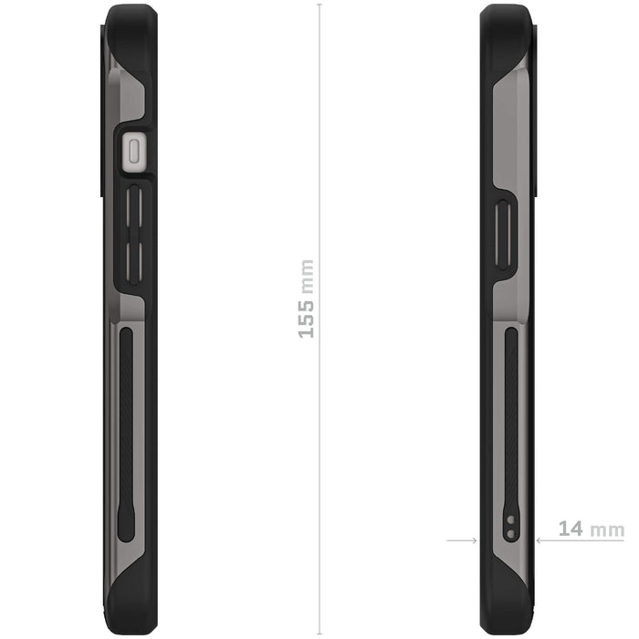Gunmetal iPhone 15 Plus MagSafe Case Leather Brown