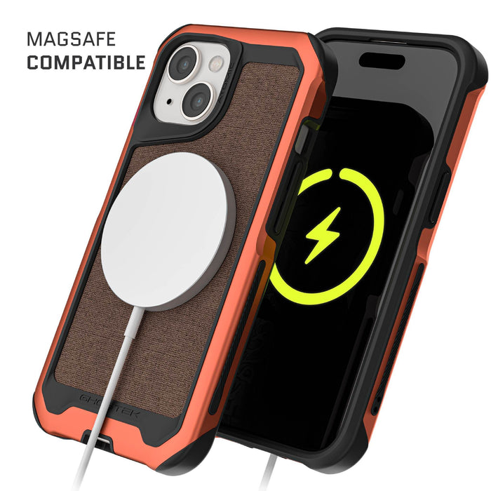 iPhone 15 MagSafe Case Orange Fabric