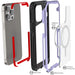 Clear iPhone 15 Pro Max MagSafe Phone Case Purple