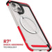 MagSafe iPhone 15 Clear Phone Case Red