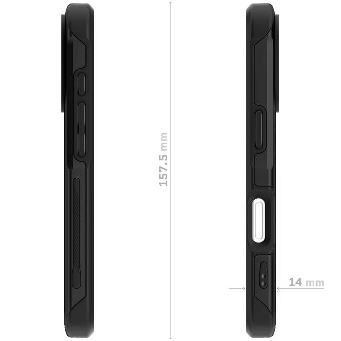 Apple iPhone 17 Pro Case Black MagSafe Aluminum Metal Bumper Clear Protective Phone Cover