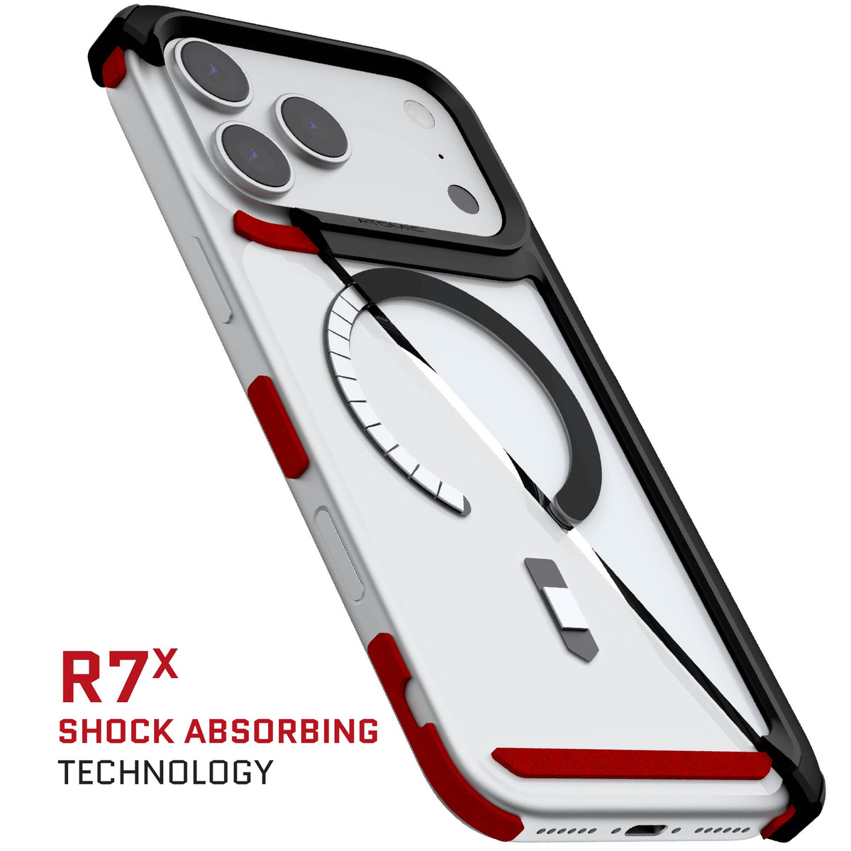 iPhone 18 Pro Max Case Clear Black Metal Aluminum MagSafe Protective Phone Cover