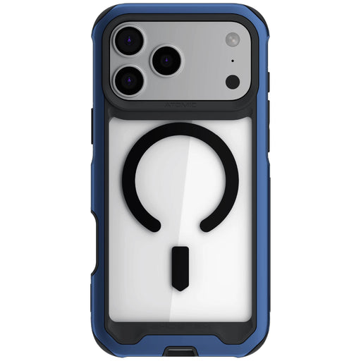 Apple iPhone 18 Pro Max Case Clear Blue Metal Aluminum MagSafe Protective Phone Cover