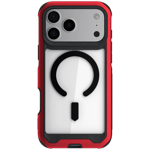 Apple iPhone 18 Pro Max Case Clear Red Metal Aluminum MagSafe Protective Phone Cover