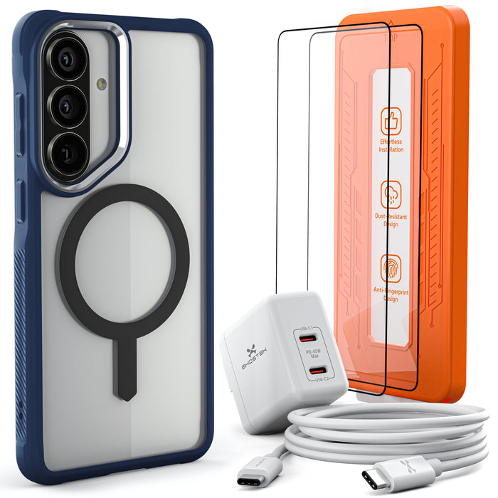Galaxy S26 Series Bundle – Case + Charger + Cable + Screen Protector