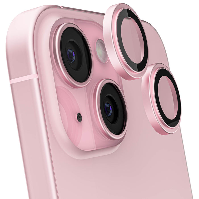 Apple iPhone 15 Camera Lens Protector Tempered Glass Pink