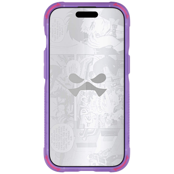 Purple Apple iPhone 15 Plus Clear Phone Case MagSafe