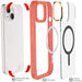 Apple iPhone 15 Pink Case Silicone Clear MagSafe