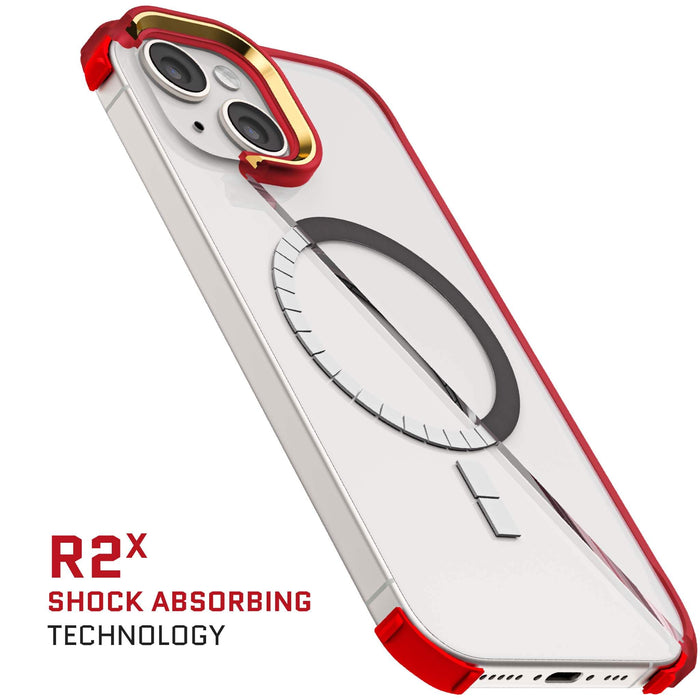 Red Apple iPhone 15 Clear Phone Case MagSafe