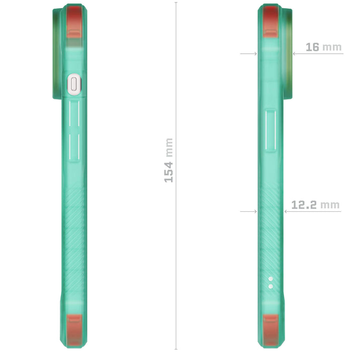 Teal iPhone 15 Plus Case Clear MagSafe