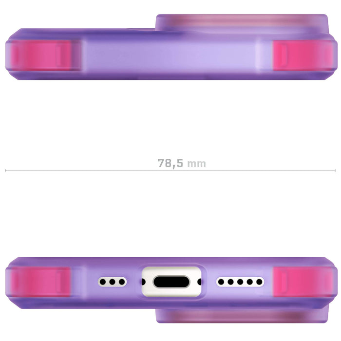 Purple Apple iPhone 15 Plus Clear Case MagSafe