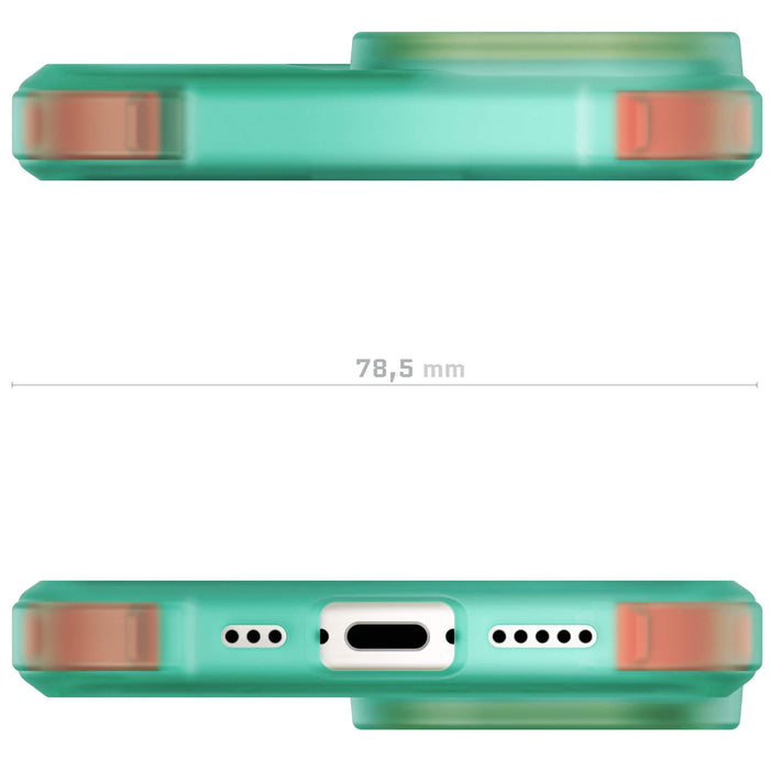 iPhone 15 Plus Teal Case Clear MagSafe Magnetic
