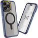 Blue iPhone 15 Pro Max Case Clear MagSafe