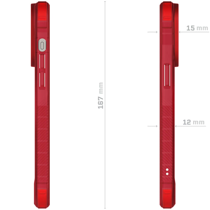 iPhone 15 Pro Case Clear Red MagSafe