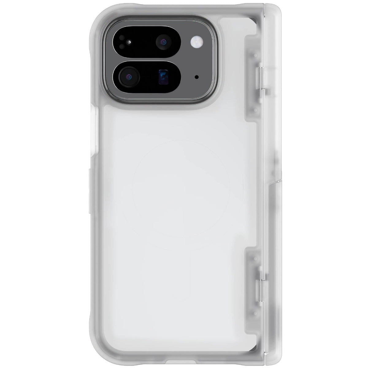 Pixel 10 Pro Fold Case Clear Matte Protective Phone Cover Kickstand Hinge Protection Shockproof Slim