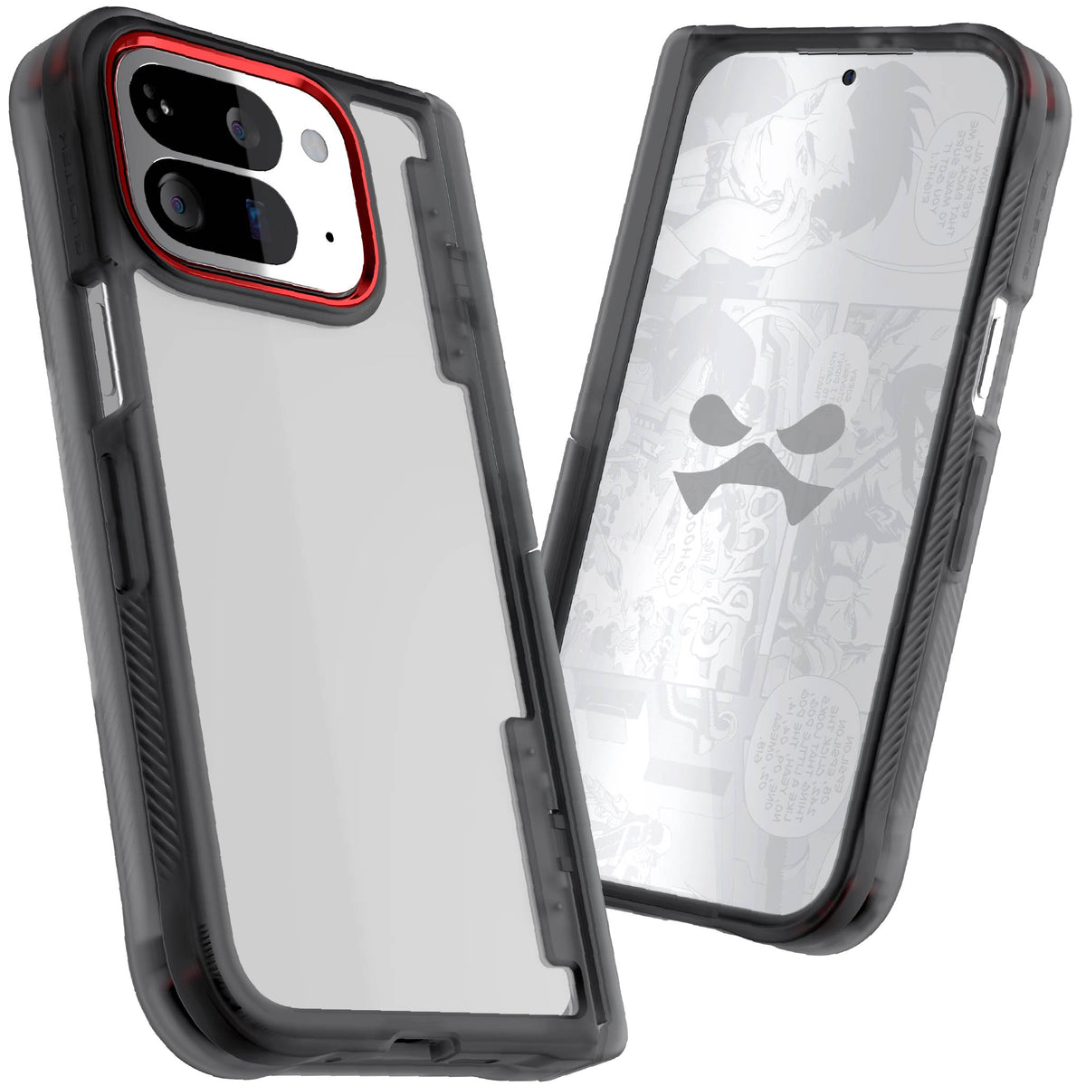 Google Pixel 10 Pro Fold Clear Case Smoke Protective Phone Cover Kickstand Hinge Protection Shockproof