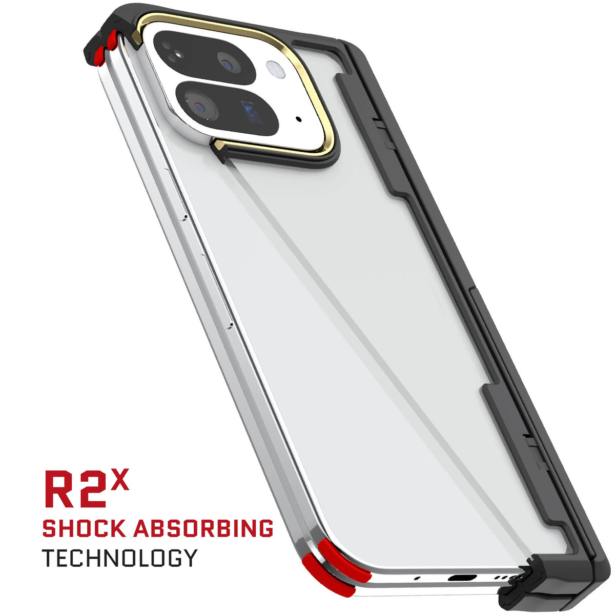 Google Pixel 10 Pro Fold Case Black Clear Protective Phone Cover