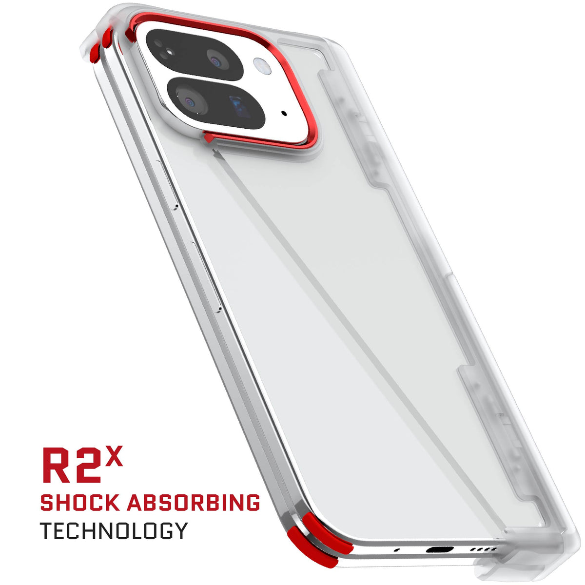 Pixel 10 Pro Fold Case Clear Protective Phone Cover Kickstand