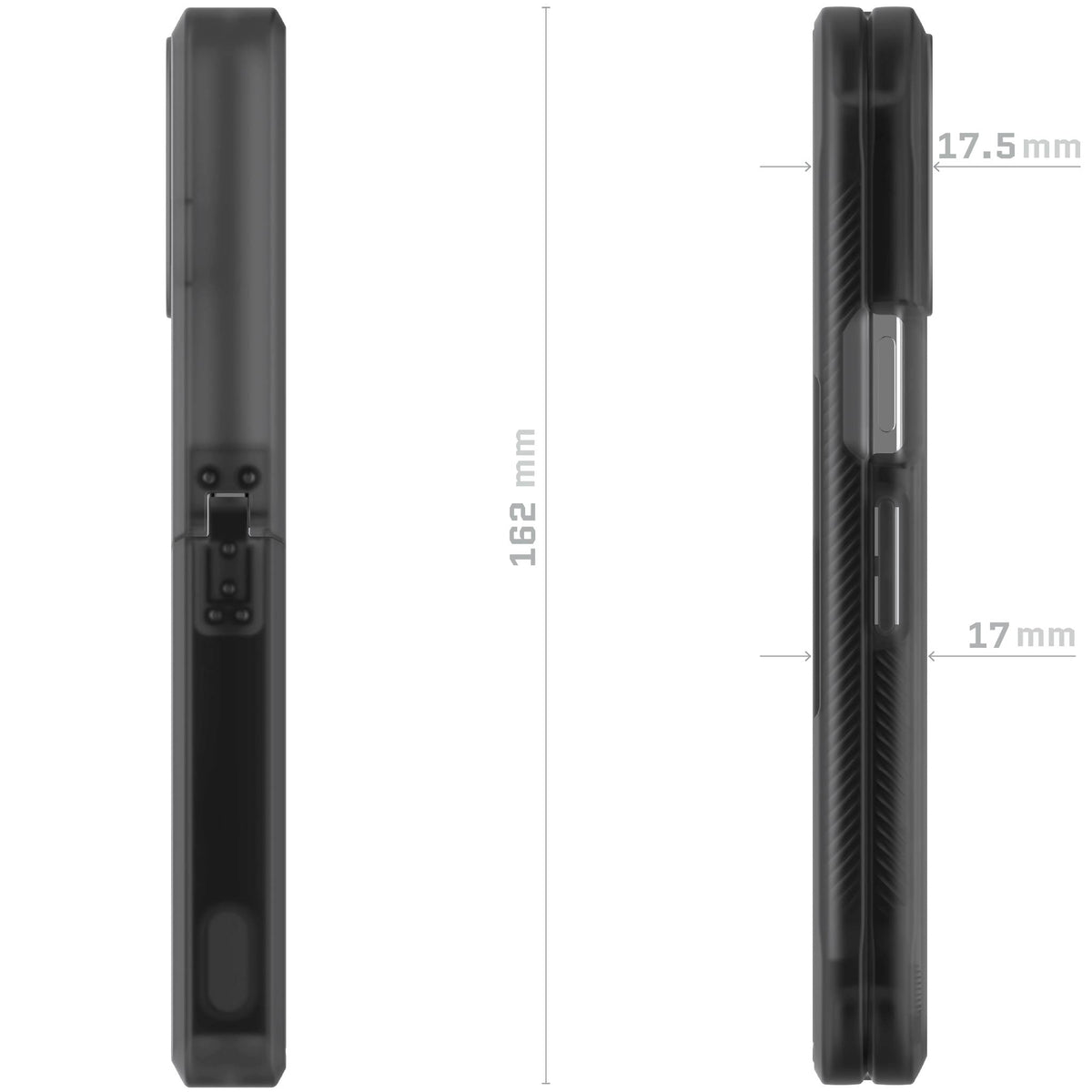 Pixel 10 Pro Fold Case Smoke Matte Clear Protective Phone Cover Kickstand Hinge Protection Shockproof Slim