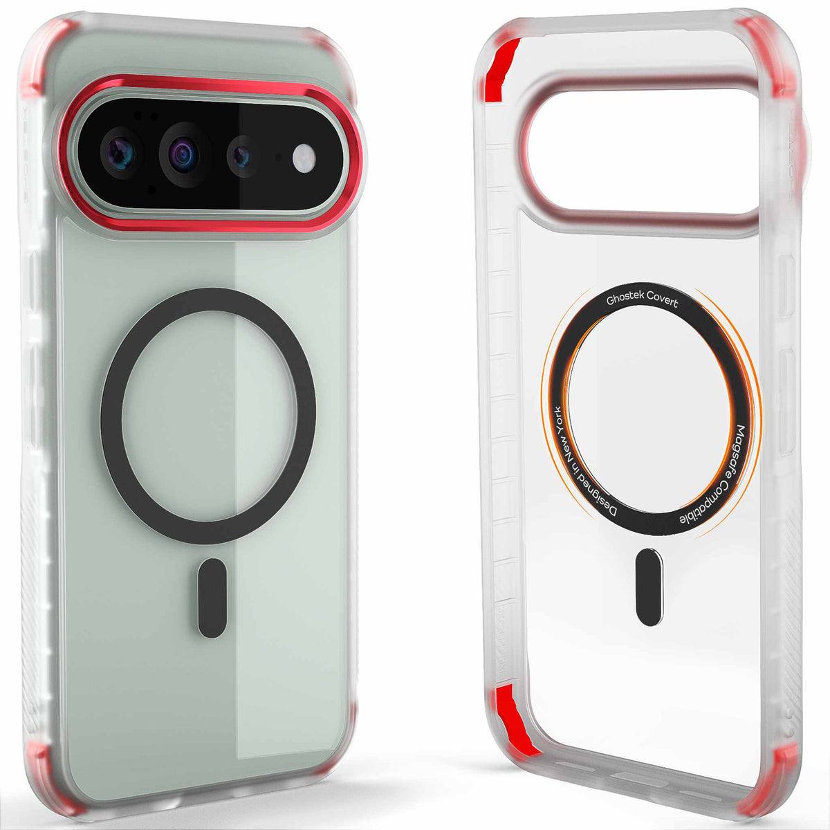 Pixel 11 Pro XL Case Clear MagSafe Magnetic Ring Protective Phone Cover Matte