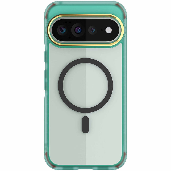 Google Pixel 11 Pro XL Case Clear Teal MagSafe Magnetic Ring Protective Phone Cover