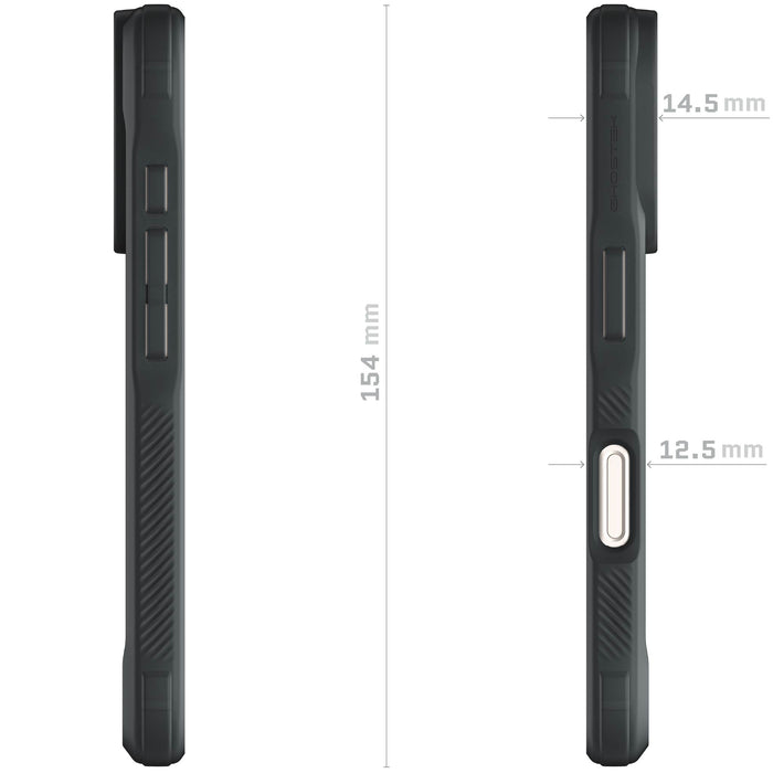 MagSafe Apple iPhone 16 Clear Black Protective Phone Case