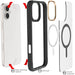 iPhone 16 Plus MagSafe Clear Black Protective Phone Case Cover