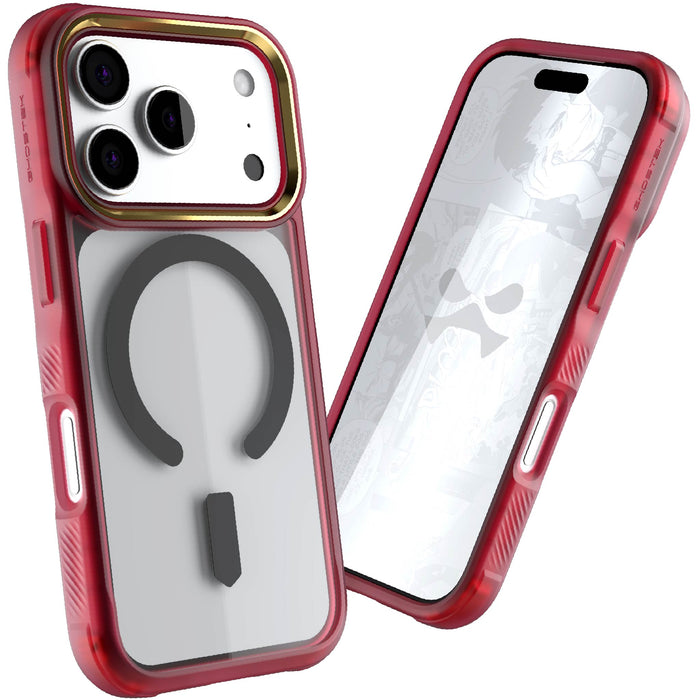 iPhone 17 Pro Case Red Clear MagSafe Protective Phone Cover Shockproof Magnetic Mag Safe Slim