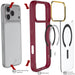 iPhone 17 Pro Max Case Red Clear MagSafe Protective Phone Cover Shockproof