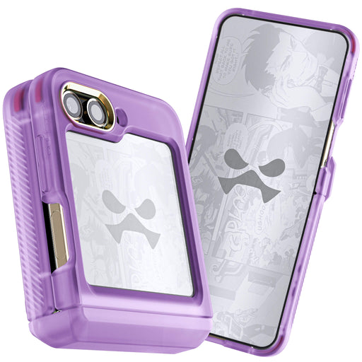 Samsung Flip 5 Purple Case Clear