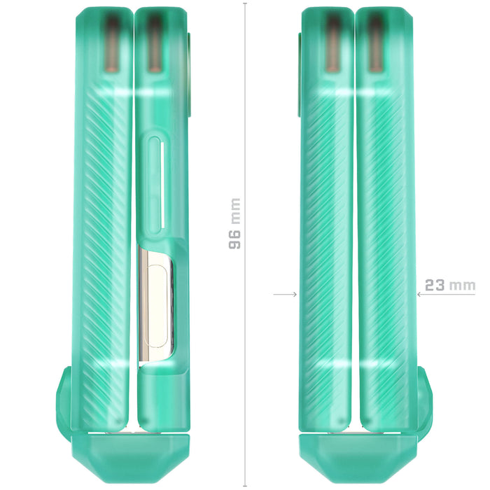 Clear ZFlip5 Teal Case Silicone