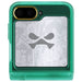 Clear Samsung Flip 6 Teal Case with Kickstand and Hinge Cover