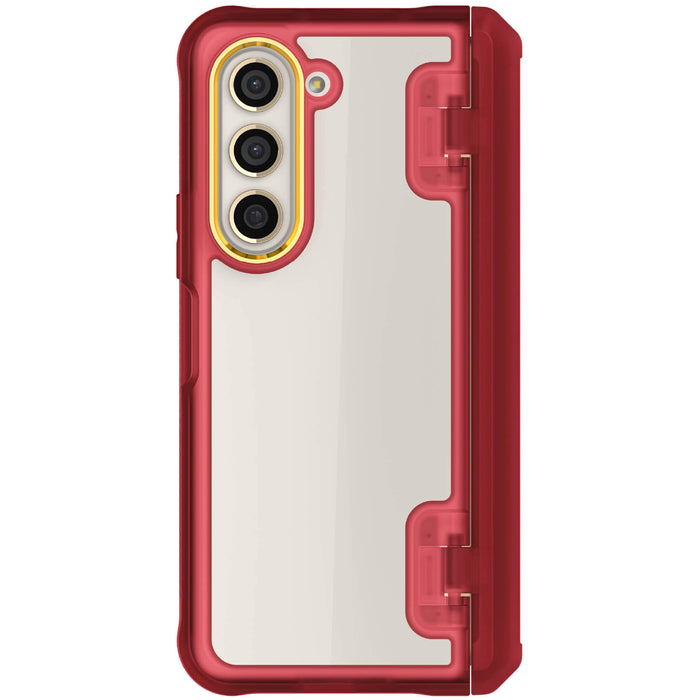 Galaxy Z Fold 5 Red Case Clear