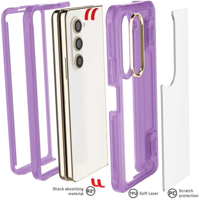 Samsung Galaxy Fold 5 Case Clear Purple