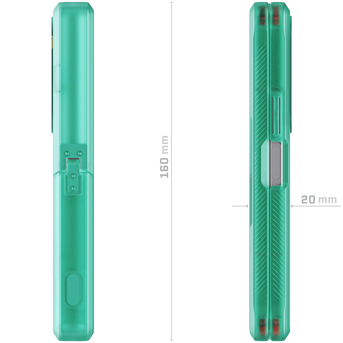 Z Fold 6 Teal Protective Phone Case Clear