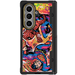 Samsung Galaxy Z Fold 7 Spiderman vs Superman Spraypaint Artist Artwork Protective Phone Case